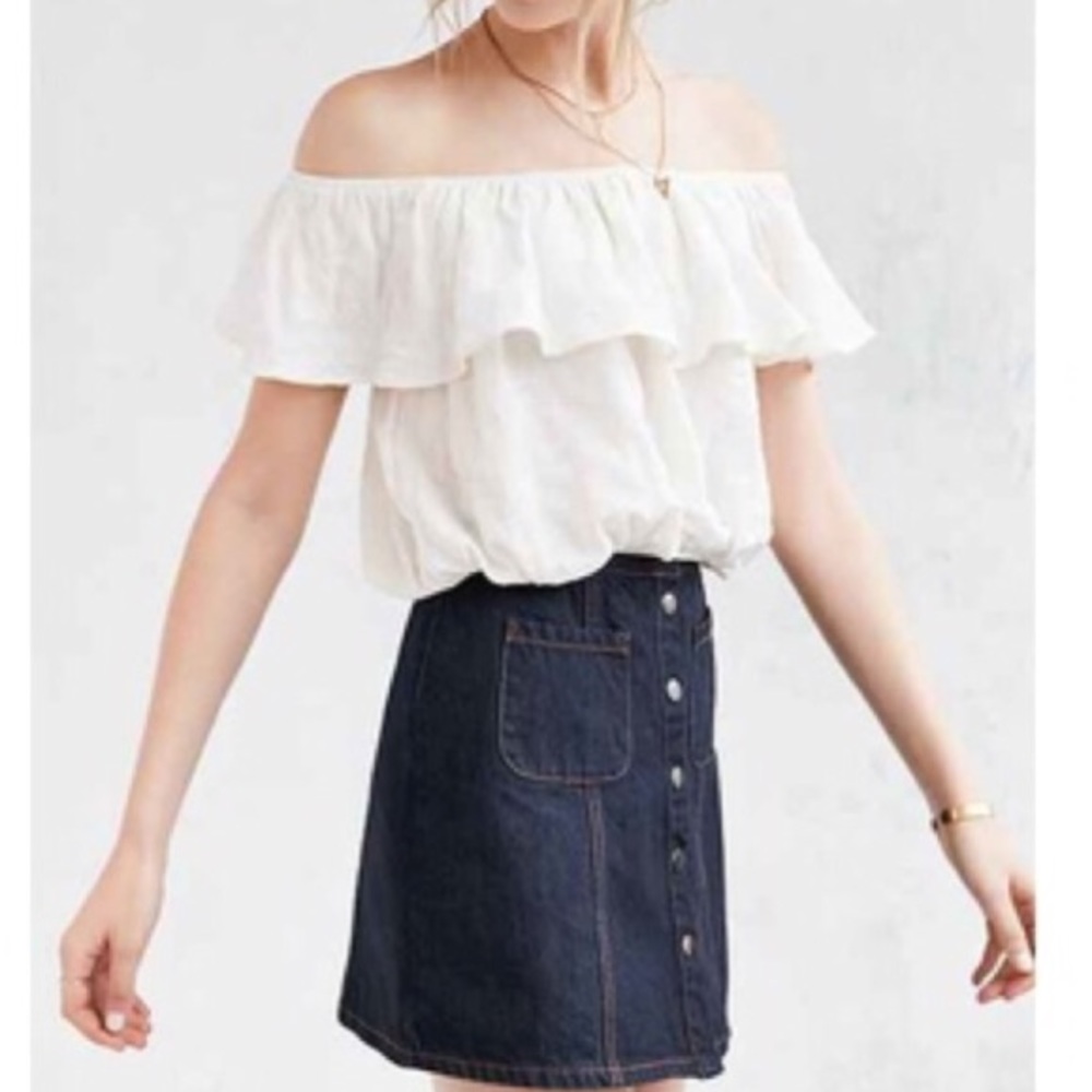 Kimchi Blue Off the Shoulder Ruffle Blouse